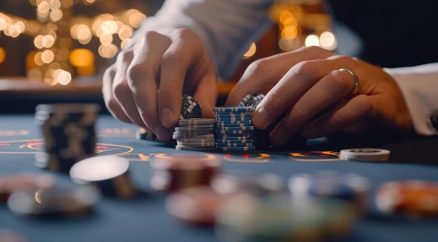 Live roulette table with professional dealer and betting interface